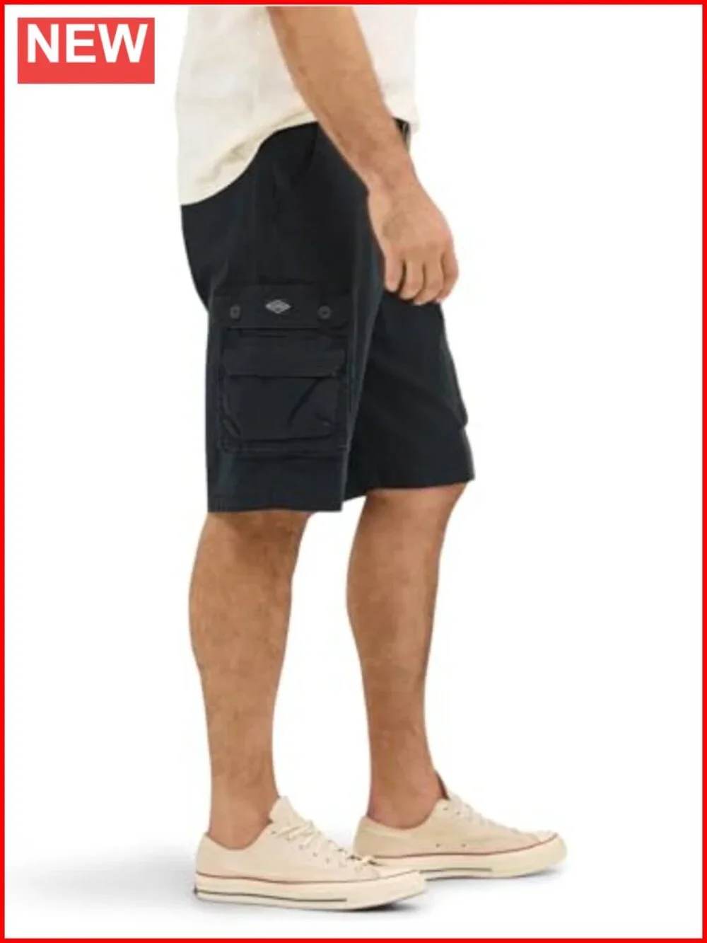 Men's Loose Fit Cargo Shorts with Belt 9 Pockets Cotton Blend